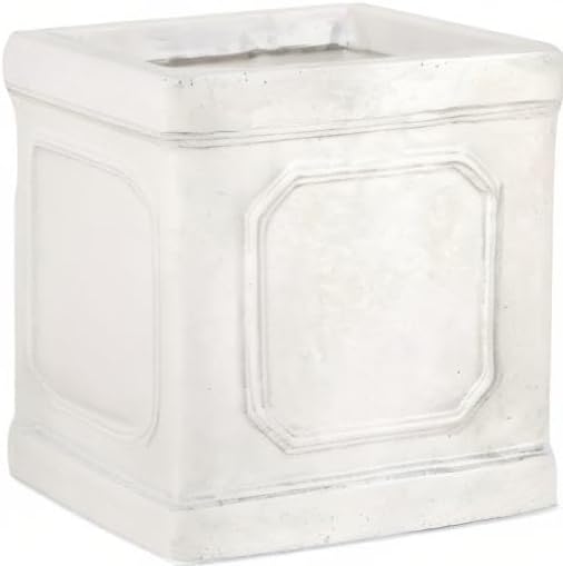 Burgos Outdoor Small Planter - Cast Stone - Antique White