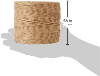 Rayher 4200331 Jute Twine 3Ply, Jute String for Craft, Floristry and Decorations, Diameter 3.5 mm, Length 280 m, Natural