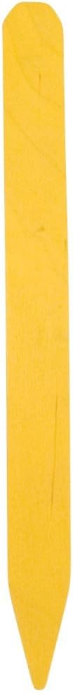 Garden Labels Wood Plant Pot Stakes, Bundle of 250 Stakes, 12 x 1 and 1/8 Inch (Painted Yellow)