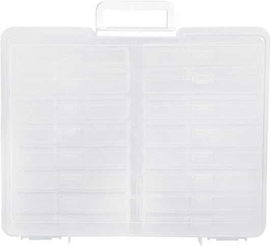 4" x 6" Photo Storage Case with Handle, 16 Inner Photo Organizer Keeper, Extra Large Storage Picture Boxes, Seed Storage, Transparent Craft Keeper (16 Pack Inner Box)
