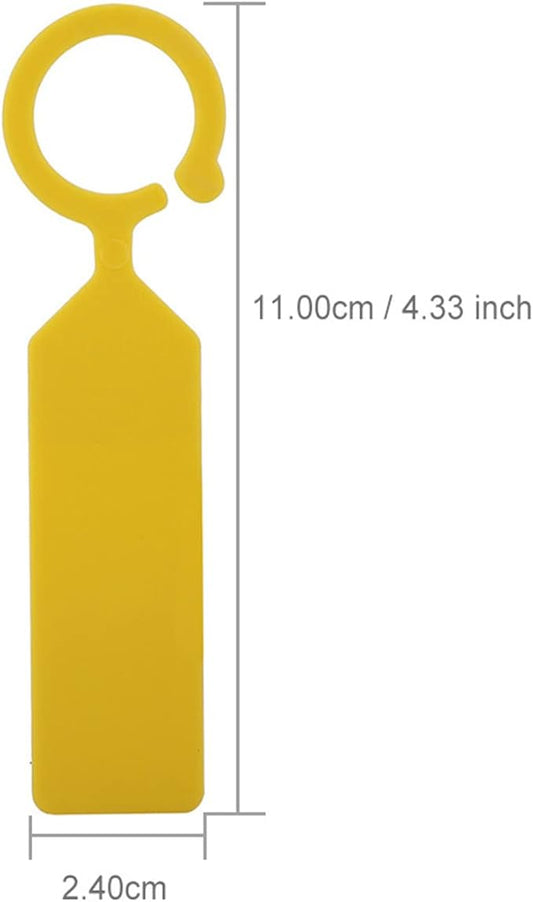 Plastic Plant Labels, 100 Pcs Plant Tags and Labels, Garden Labels Stakes for Hanging Labels for Plant Tree Nursery Seedling Tags Garden Decor(Yellow)