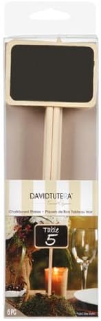 David Tutera Chalkboard Stakes, 8 Inches, 6 Stakes Per Pack (2 Packs)