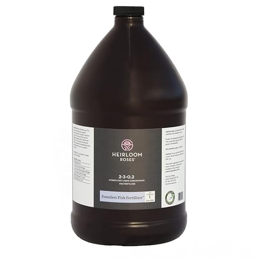 Heirloom Roses Founder’s Fish Fertilizer - All Natural Plant Food for Plants, Natural Liquid Emulsion Fertilizer, One Gallon Garden Fertilizers for Rose Flower and Tomato Outdoor Gardening
