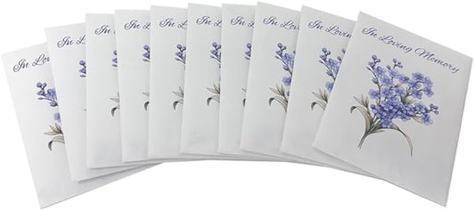 Forget Me Not Seeds - in Loving Memory Funeral Favors - Prefilled Seed Packets - Ready to Give - Pack of 20