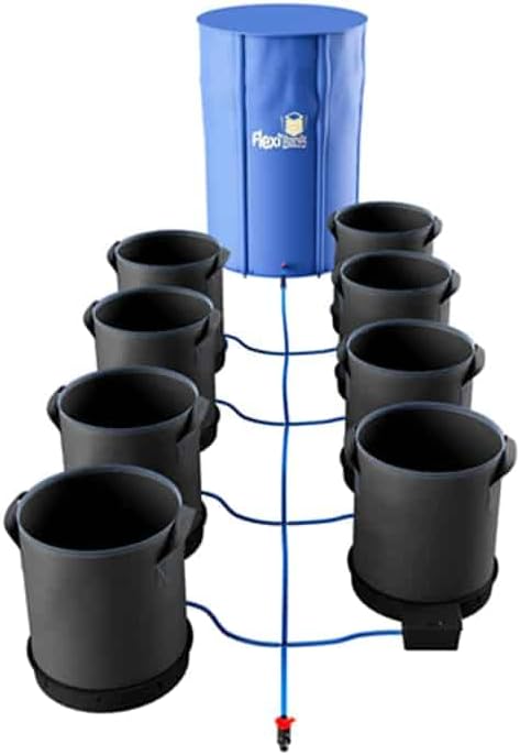 AutoPot 8 Pot XXL System with 13 gal Pots and 25 gal FlexiTank - Self-Watering Hydroponic Indoor System (8Pot - 13 gal - 25 gal FlexiTank)