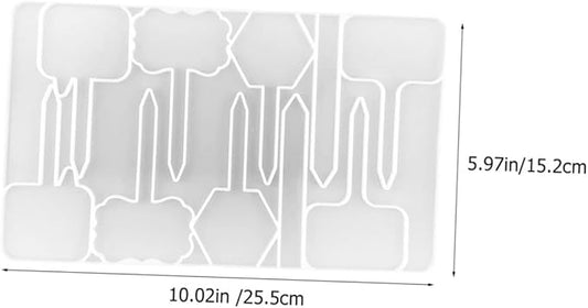 2pcs Silicone Plant Label Mold Epoxy Molds for Markers and Reusable Silicone for Floral Tags and Herb Labels Easy to Use for Crafting