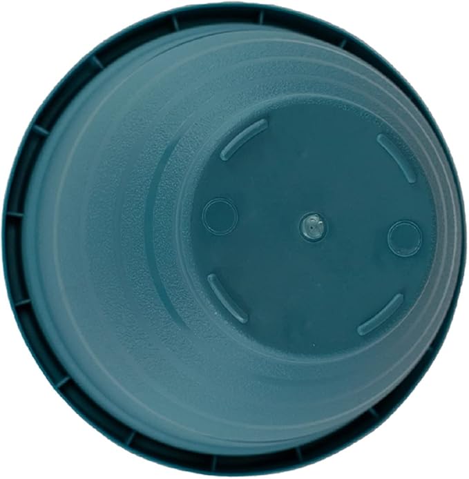 The HC Companies Rings Flower Planter - Self Watering Plant Pots for Herbs & More - Round Lightweight Outdoor & Indoor Planter (8" Blue, Pack of 1)