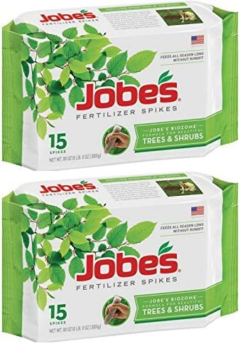Jobe's Tree & Shrub Fertilizer Spikes, 15 Spikes (2 Pack)