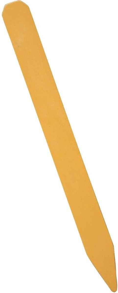 DP INDUSTRIES Bulk Coated Hardwood 12" Field and Plant Labels, Biodegradable Garden Stakes with Smooth Writing Surface, Pack of 250, Yellow