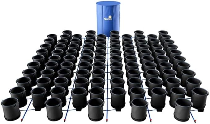 AutoPot 100 Pot XXL System with 13 Gallon Pots and 200 Gallon FlexiTank - Self-Watering, Gravity-Fed Hydroponic Indoor System (100Pot - 13 Gallon - 200 Gallon FlexiTank) Black