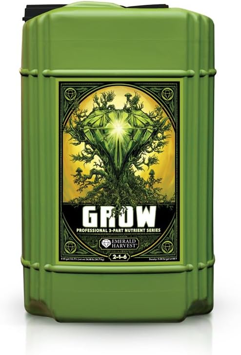 Emerald Harvest 723876 Grow 6 Gallon/22.7 Liter (1/Cs) fertilizers, 22.7 L, Natural