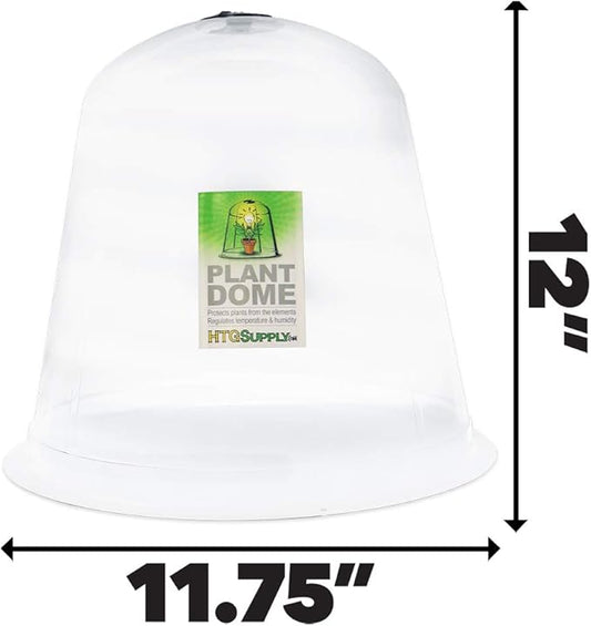 HTG Supply Garden Cloche Plant Protector Bell (10-Pack) - Reusable Vented Plastic Dome