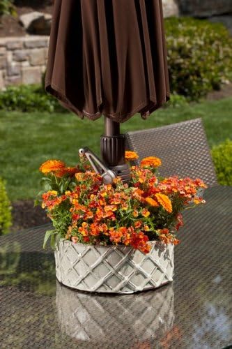Alfresco Home Cobblestone Umbrella Planter