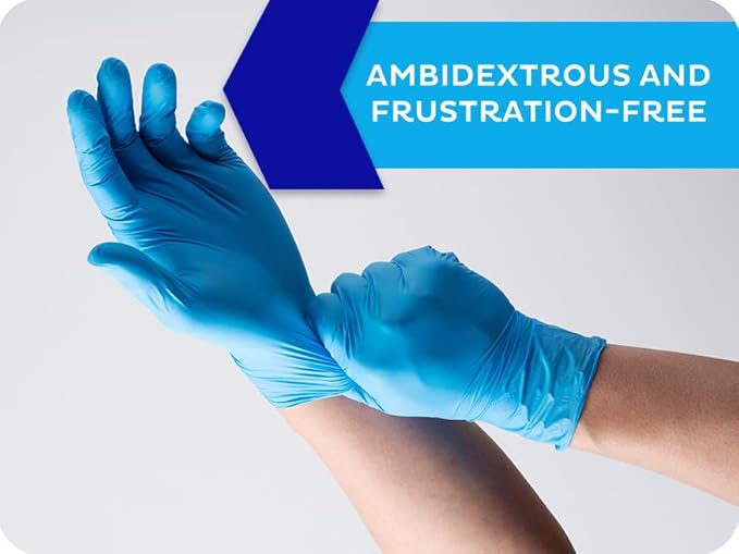 Heavyweight Nitrile Gloves a Black & Blue, Exam Grade, Chemo Tested, Latex-Free, Powder-Free, Disposable Glove