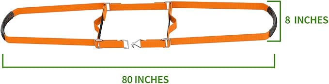 Potted Plant Mover,Plant Lifting Straps for Garden Flower Pots, Planters,Rocks, Trees,Easily Lift and Move Heavy Items Up to 150 Pounds,Small Size, Orange, Patent Pending