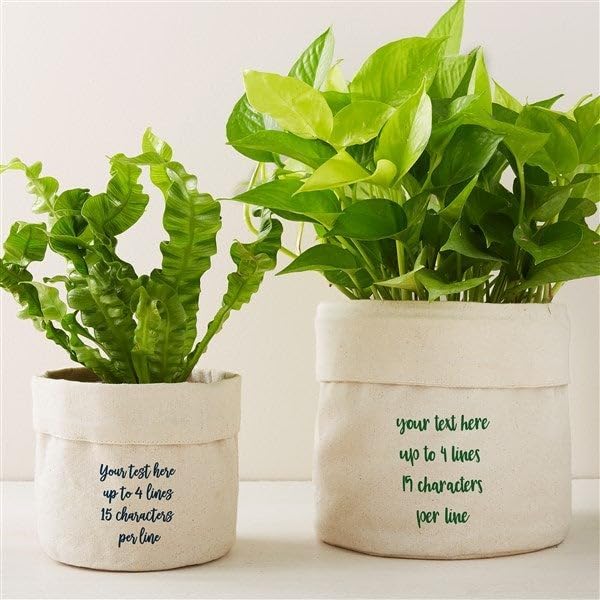 Personalization Universe Write Your Own Personalized Canvas Flower Planter- 5" x 6"