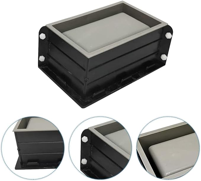 Faddare Silicone Planter Mold, 10x5x3.8inch Silicone Molds for Concrete Flower Pot, Large Planter Mold Rectangle Concrete Flower Pots DIY Container for Succulent Bonsai Decorating(Black)