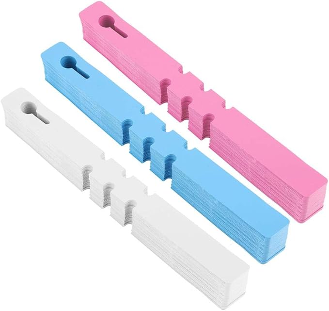 Fdit Plant Labels, 100pcs, White, PVC Material, 8.27x0.79 Inch, Hanging Stake Tags for Garden Nursery Seed Identification