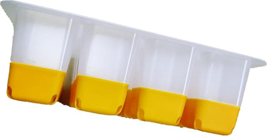 5pcs Seed Starter Tray, Silicone Seeding Starter with Pop-Out Cells (60 Cells in Total), Plant Growing Trays for Seed Starter, Indoor Seeding Planting Growing(5PCS,Orange)