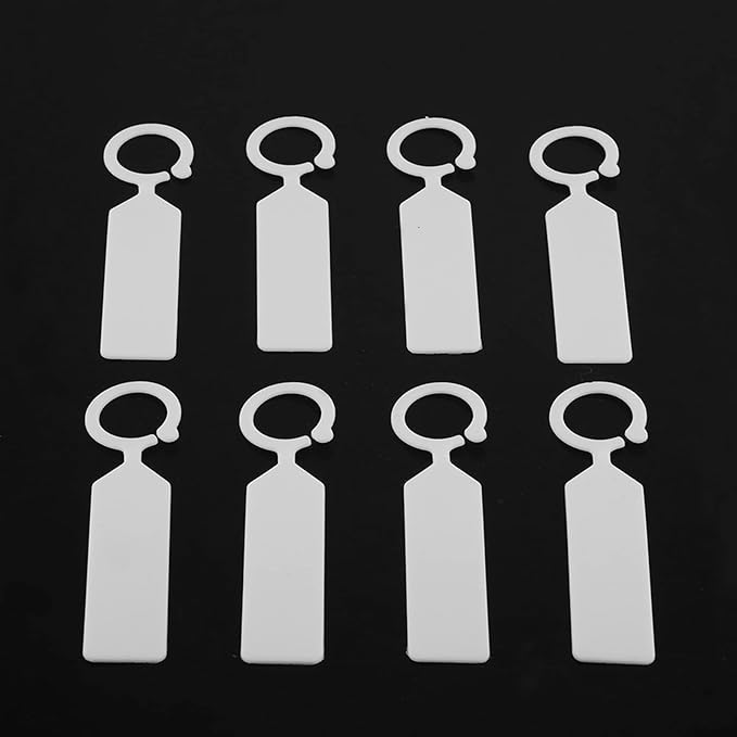 Plant Labels 100 Pcs Plastic Hanging Labels for Plant Tree Nursery Seedling Tags Stakes Markers Reusable(White)