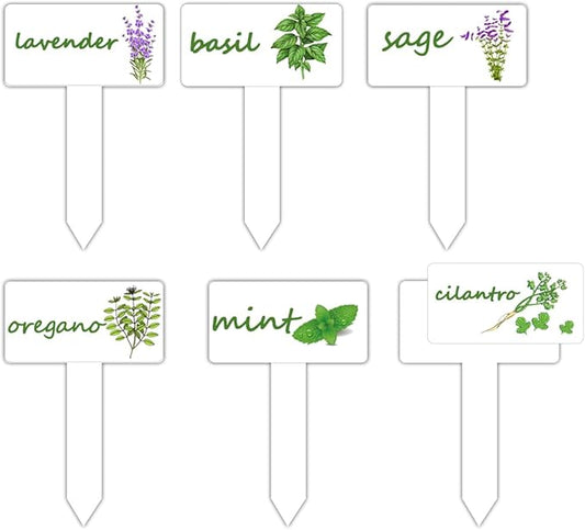 Plant Label Signs Waterproof Reusable Plant Stake Tags with Plant Stickers,24 pcs per Pack