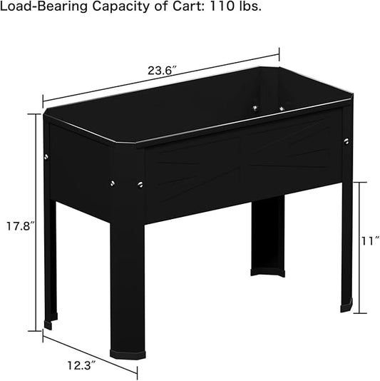 Raised Garden Bed with Tall Legs, Elevated Metal Planter Box for Vegetables, Herbs, Flowers - Outdoor Use in Backyard, Patio, Balcony & Deck