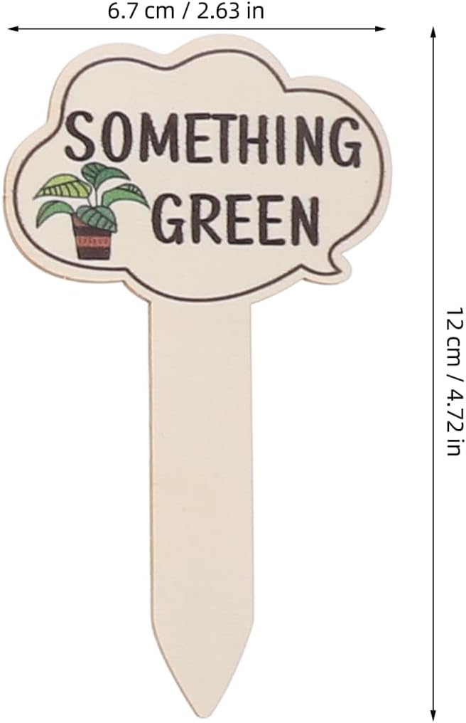 HANABASS 15 Pcs Plant Signs Labels Decorative Plant Stakes Wooden Tags Waterproof Garden Markers with Interesting Words&Pettern for Succulent, Greenery, Flower