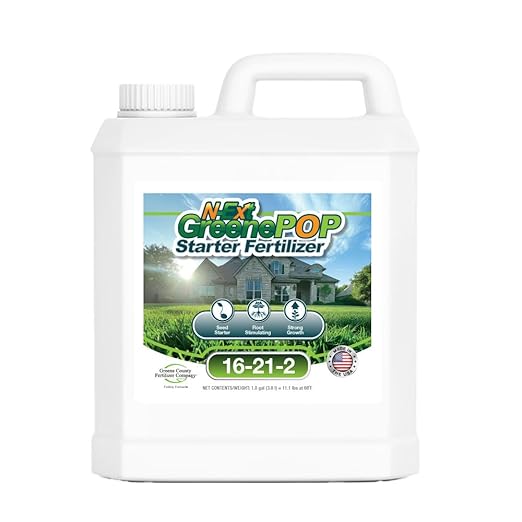 16-21-2 GreenePOP Liquid Starter Fertilizer - Single Gallon (128 oz = Covers up to 8,500 sq ft) Bio-Stimulant with Sea Kelp and Humic Acid for Lawns