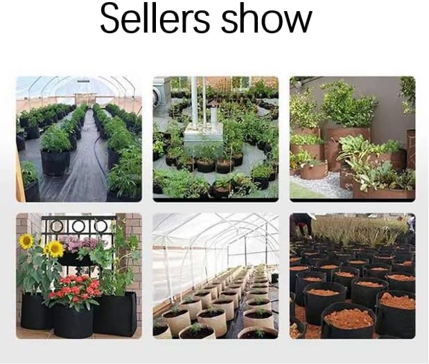 AA003-7 3-Pack 7 Gallon Potato Grow Bags,Garden Vegetable Planter with Handles,Grow Bags with Flap Plant Container Planter Pot for Potato Tomato and Vegetables ,Black, Beige and Green.