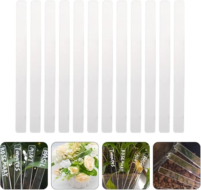 Garneck 7sets Garden Nursery Blackboard Stakes Vegetable Labels Plant Markers Waterproof Outdoor Tags Stakes for Gardening 24pcs*7