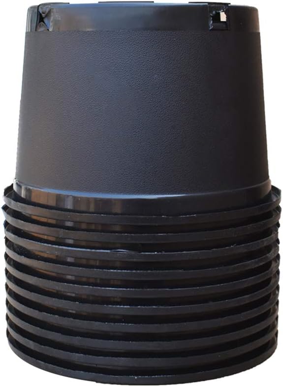 Nursery Pot 1 Gallon 1 Gal 2 Gal 3 Gal 5 Gal 7 Gal 10 Gal 15 Gal Nursery Container Injection Molded Pot Fit for Plants Soil Growers or Hydroponics (10,5 Gallon Short)