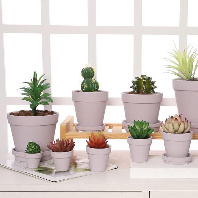 Yishang 1.9 Inch Tiny Pink Terracotta Pots Pack of 72-Small Mini White Clay Pots with Drainage Holes Flower Nursery Terra Cotta Planter for Tiny Cactus,Herb,Succulent Plants,Crafts