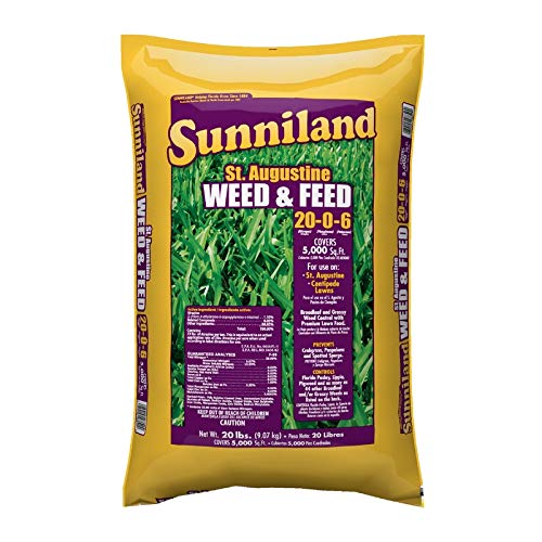 Sunniland St.Augustine Weed & Feed Lawn Fertilizer for St. Augustine Grass 5000 sq ft