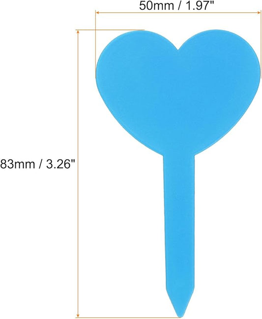 HARFINGTON 100pcs Plastic Plant Labels 3.26" x 1.97" Reusable Waterproof & Sun-Proof Garden Tags for Nursery Potted Herbs Flowers, Light Blue