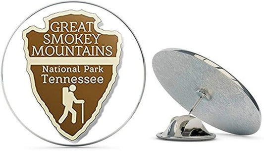 Arrowhead Shaped Great Smokey Mountains National Park (rv Hiking Tenn) Metal 0.75" Lapel Hat Pin Tie Tack Pinback