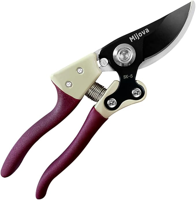 Professional Pruning Shears, Heavy Duty Garden Scissors & Flower Trimmers, Ultra Sharp Japanese SK5 Blade, Ergonomic Handle, Garden Pruners with Arthritis, Perfect Gardening Clippers (purple)