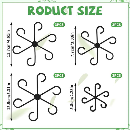 Augshy 12 Pcs Plant Stem Holders, Plastic Invisible Plant Support Stakes Indoor Reusable Climbing Houseplant Stem Supports Hook Growth Accessories for Indoor Home Garden