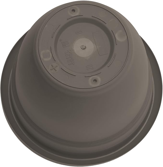 Bloem Ariana 20" Peppercorn Round Self-Watering Resin Planter Pot - Rolled Rim Indoor and Outdoor Gardening Planter