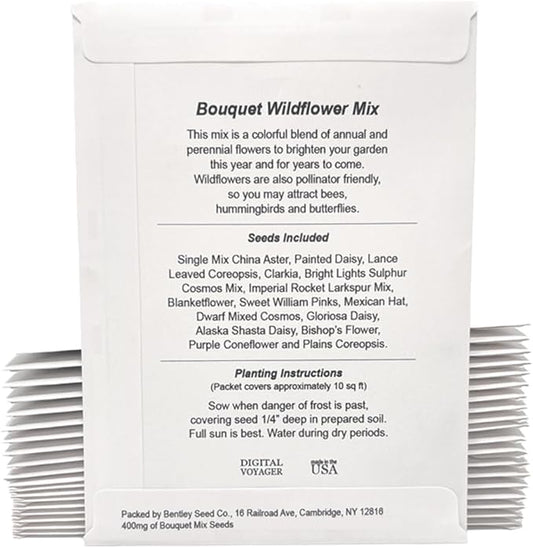 Baby in Bloom Seed Packet Favors Pre Filled with Wildflower Seeds -Baby Shower Party Favors for Guests, Thank You Gift or Present for Girl or Boy -Sage Green, White Floral Decorations -Bulk Pack of 20