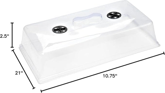 Bootstrap Farmer 1020 Trays w/Humidity Dome Extra Strength, 10 Pack, for Seed Starting Plant Propagation Germination Tray No Holes Fodder System Starter