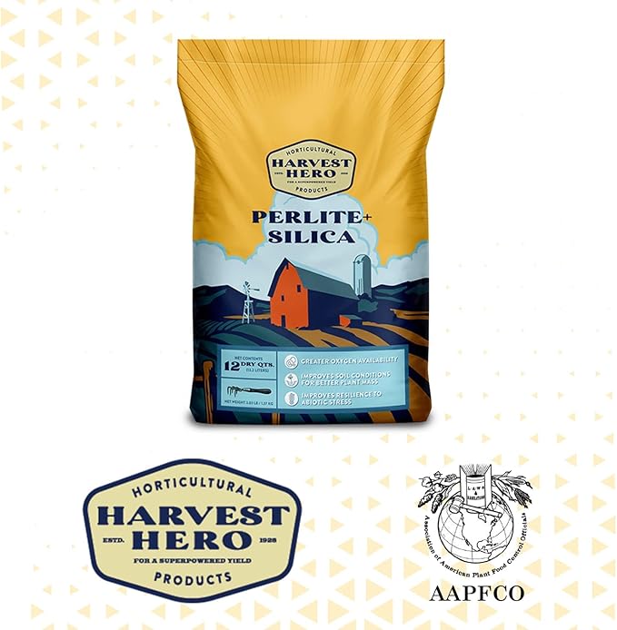 Perlite+ Silica - Promotes Strong Plants - Used for Hydroponic Growing Systems, Transplanting, and Potting Soil (3 CF)