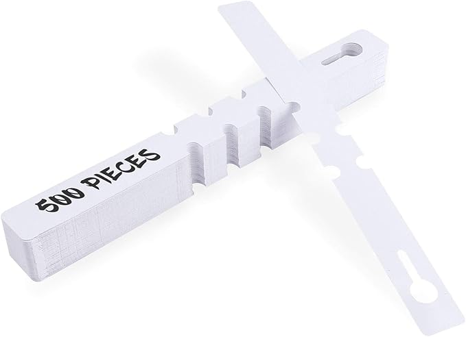 eZAKKA Plant Labels, 500pcs Plant Tags Markers Plastic Wrap Around Hanging Garden Markers Labels Tree Tags Sticks for Seedlings Outdoor Garden Waterproof, 2 x 20 CM