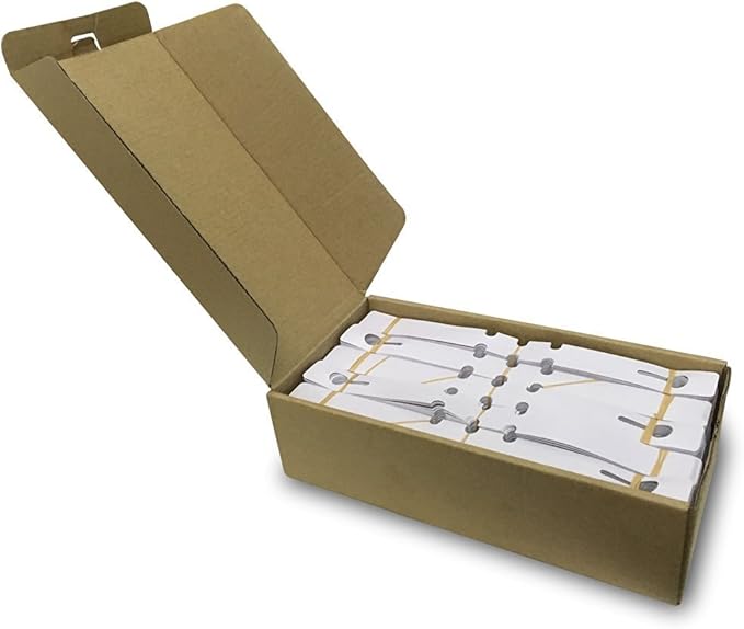 KINGLAKE 1000 Pcs White Plastic Plant Tree Tags Garden Plant Lables Plant Hanging Tags 2x20cm Wrap Around Nursery Garden Labels Large Writing Surface (Box of 1000)