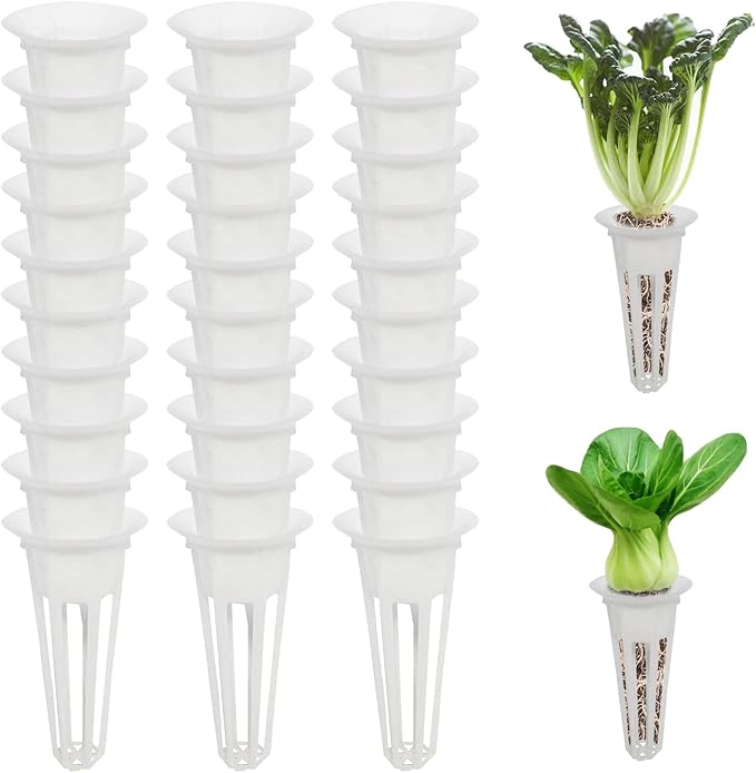 50pcs Grow Baskets Replacement for Aerogarden, Seed Pods Baskets Compatible with Grow Sponges and Domes, Plant Growing Containers for Hydroponic Growing System