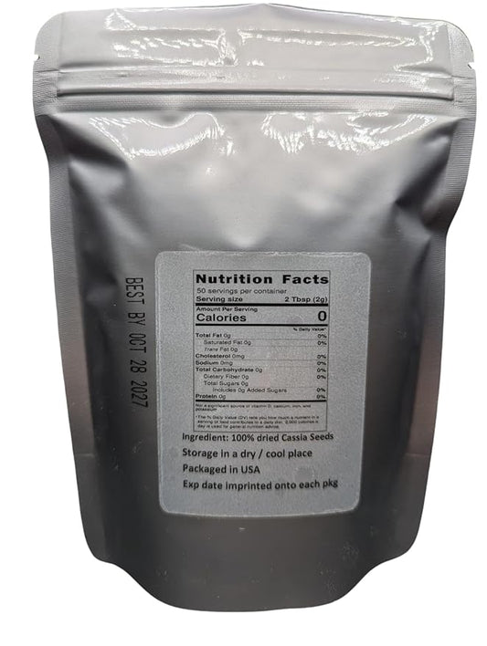Cassia Seeds - Dried Loose Seeds from 100% Nature (12 oz)