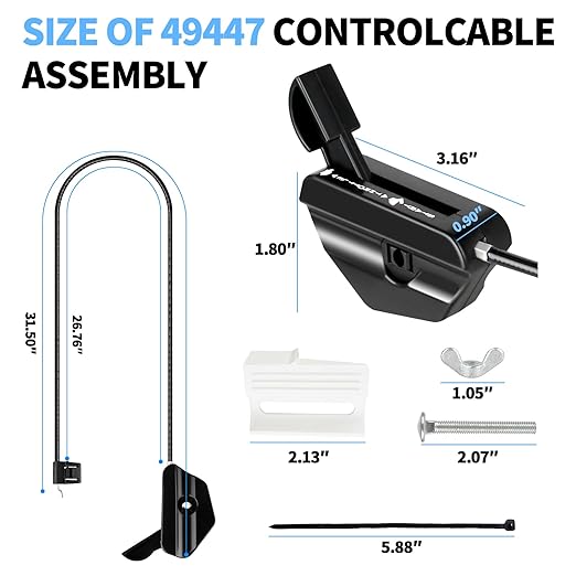 49447 Lawn Spreader Control Cable Assembly, Fertilizer Spreader Control Cable Compatible with Agri-Fab, MTD, Craftsman 45-0315 45-0460 45-0388, Spreaders Parts Fit for Agri-Fab 47999 Control Cable