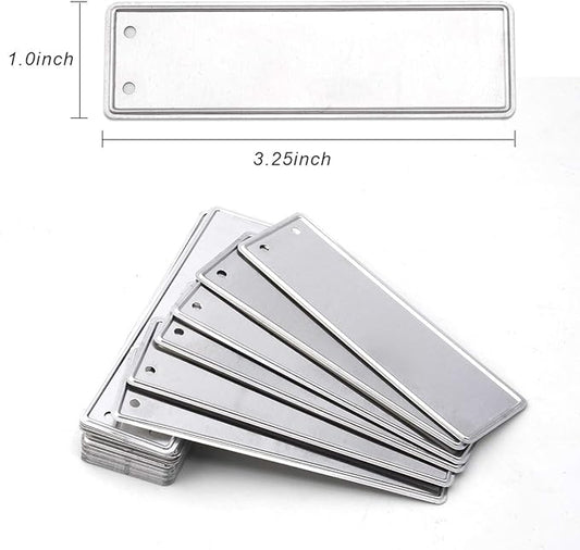 Aluminum Plant Labels, Double Sided Metal Labels, Metal Label Tree ID Tags Durable & Waterproof Pot Label Tag Outdoor Marker for Indoor Outdoor Gardening Nursery (50)
