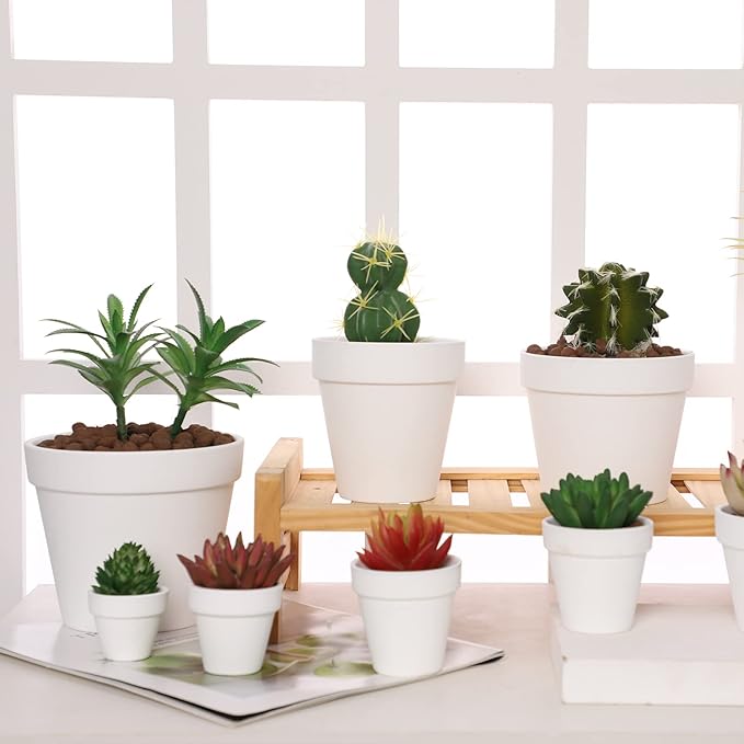 Yishang 1.9 Inch Tiny White Terracotta Pots Pack of 72-Small Mini White Clay Pots with Drainage Holes Flower Nursery Terra Cotta Planter for Tiny Cactus,Herb,Succulent Plants,Crafts