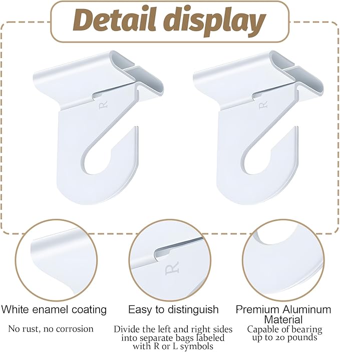 30 Pairs Drop Ceiling Hooks Heavy Duty Drop Ceiling Hook for Hanging Ceilings Hanging Hook Ceiling-Grid Hangers Ceilings Hooks for Classroom Hang Plants & Decorations Classroom Grid Office Wedding