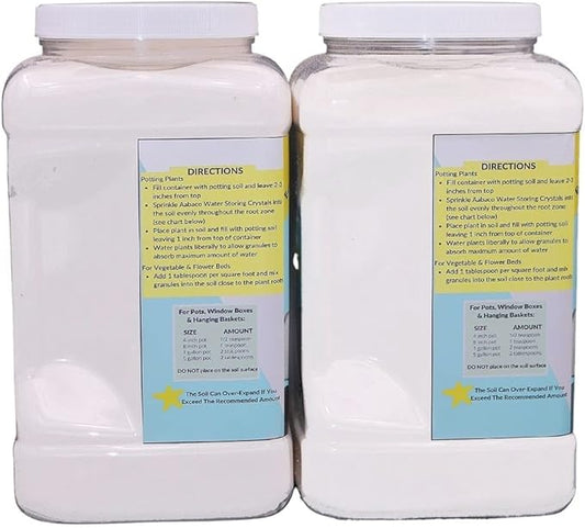 AABACO Water Storing Crystals - for Indoor & Outdoor Plants - Mix Crystals with Soil to Reduce The Amount of Watering Needed - Protect Against Heat - Watch Your Garden & Plant Grow (10LB)